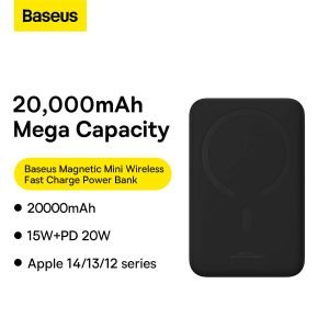 Baseus Magnetic Mini Wireless Fast Charge Power Bank 20000mAh 20W White