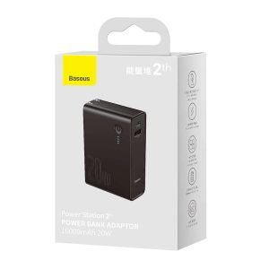 Baseus 20W Power Station 2 Power Bank Adapter 10000mAh CN Black