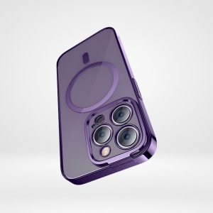 Baseus Glitter Series Magnetic Case for iP 14 Pro max Purple Glass + Cleaning kit