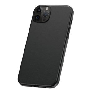 BASEUS Fauxther Series For iPhone 15 Pro max Leather Back Case Black Non-Slip Phone Cover
