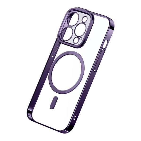 Baseus Glitter Series Magnetic Case for iP 14 Pro max Purple Glass + Cleaning kit