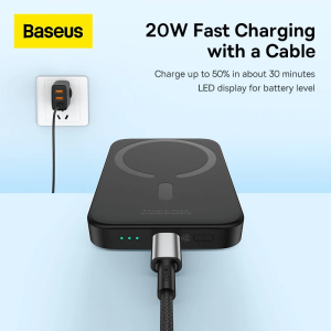 Baseus Magnetic Wireless Charging Power bank 6000mAh 20W Black
