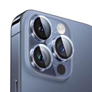 Baseus iPhone 15 Pro/15 Pro Max Corning Series HD Camera Lens Protector, Clear (Pack of 1 with cleaning kit)