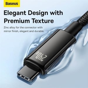 Baseus Tungsten Gold Fast Charging Data Cable Type-C to Type-C 240W 3m Black