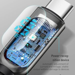 Baseus Digital Display Fast Charging Data Cable Type C To Type C 100W 2m Black