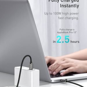 Baseus Digital Display Fast Charging Data Cable Type C To Type C 100W 2m Black