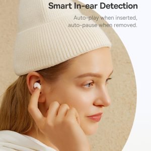 Baseus Bowie WM05 ANC Wireless Earphone Hybrid 43dB TWS Earbuds 4-mics Noise Cancellation Earphone White