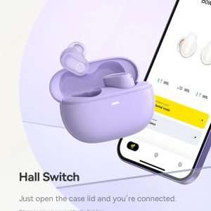 Baseus Bowie WM05 ANC Wireless Earphone Hybrid 43dB TWS Earbuds 4-mics Noise Cancellation Earphone White