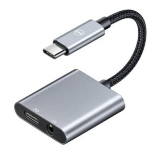 Macdodo Original USB-C to 3.5mm Audio + USB-C Charge Splitter