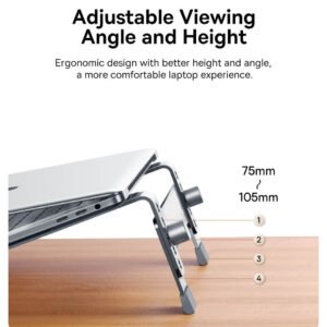 Baseus UltraStable Series Aluminum Alloy Portable Desktop Laptop Stand 4-Gear Adjustable
