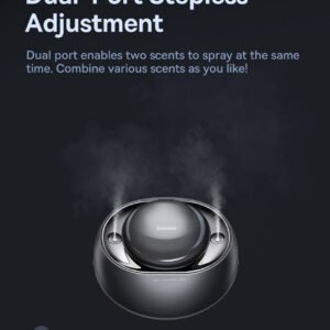 Baseus Wisdom Car Smart Atomized Air Freshener DUAL PORT -BS Black