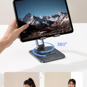 Baseus Desktop Biaxial Foldable Metal Stand (for Tablets) Space Grey