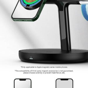 Charge 3 Devices Simultaneously

Note : Provides 7.5W max charging for the iPhone 14 & 13 & 12 series and 5W max charging for AirPods.

Note : This product does not come with Watch original wireless charger.
Single Device Charging : 15W Max + 15W Max(Wireless Charger Base)

Simultaneously Charging : 10W Max + 10W Max